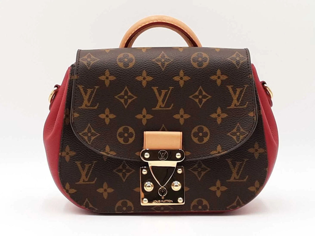 Louis Vuitton Eden Pm In Monogram Coated Canvas & Aurore Red Leather Fw1225prxdu
