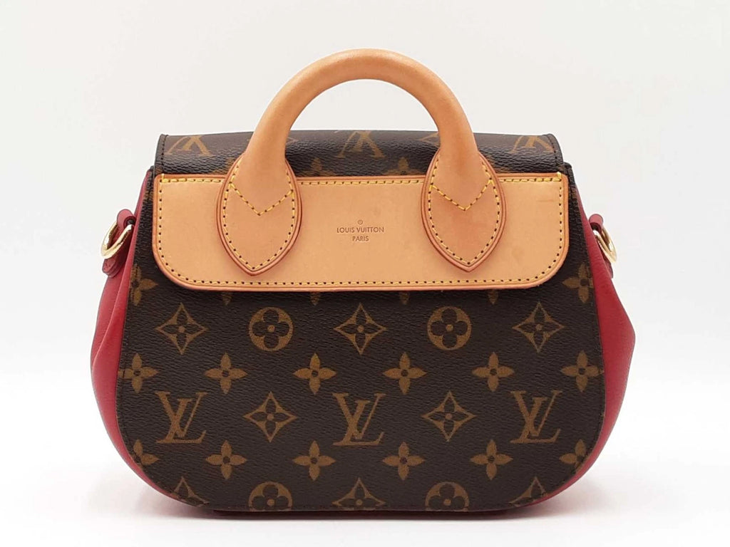 Louis Vuitton Eden Pm In Monogram Coated Canvas & Aurore Red Leather Fw1225prxdu