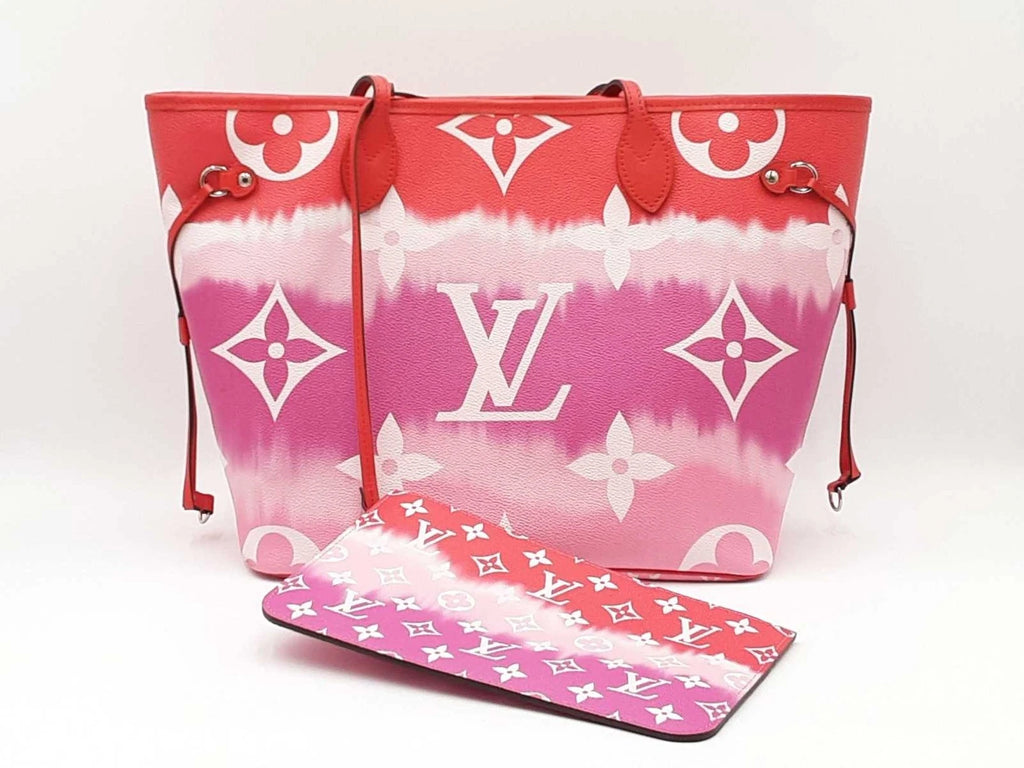Louis Vuitton Neverfull Mm In Rouge Monogram Escale Coated Canvas Fw0326lxzxdu