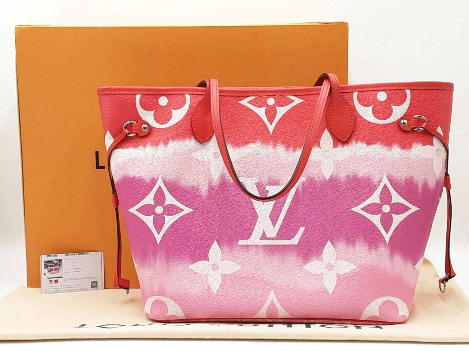 Louis Vuitton Neverfull Mm In Rouge Monogram Escale Coated Canvas Fw0326lxzxdu